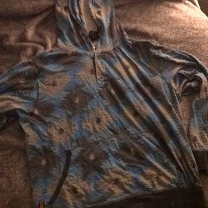 Long sleeve grey black and blue shirt size medium in boys